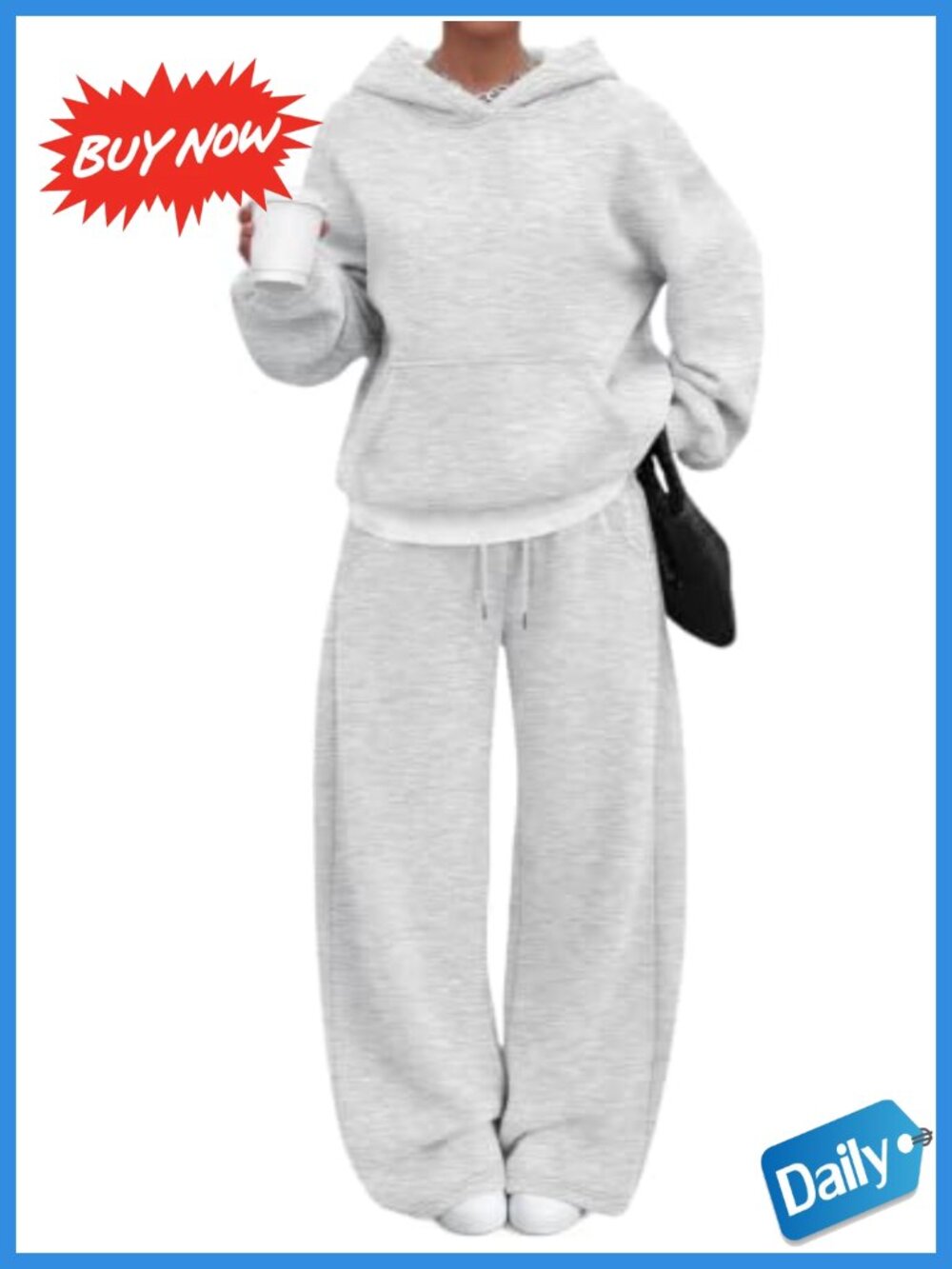 Women's Oversized Fleece Sweatsuit 2 Piece Lounge Set